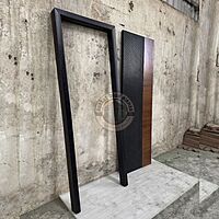 Modern Veneer & PU Painted Door with HDHMR Core & WPC Frame – Premium Entrance Door