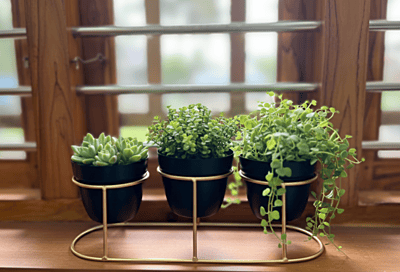 Desk Metal Pot Planters with Stand 1080-A