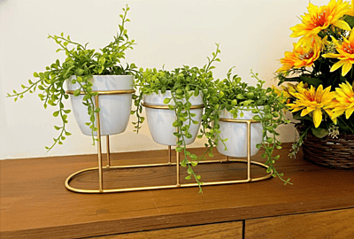 Desk Metal Pot Planters with Stand 1080-B