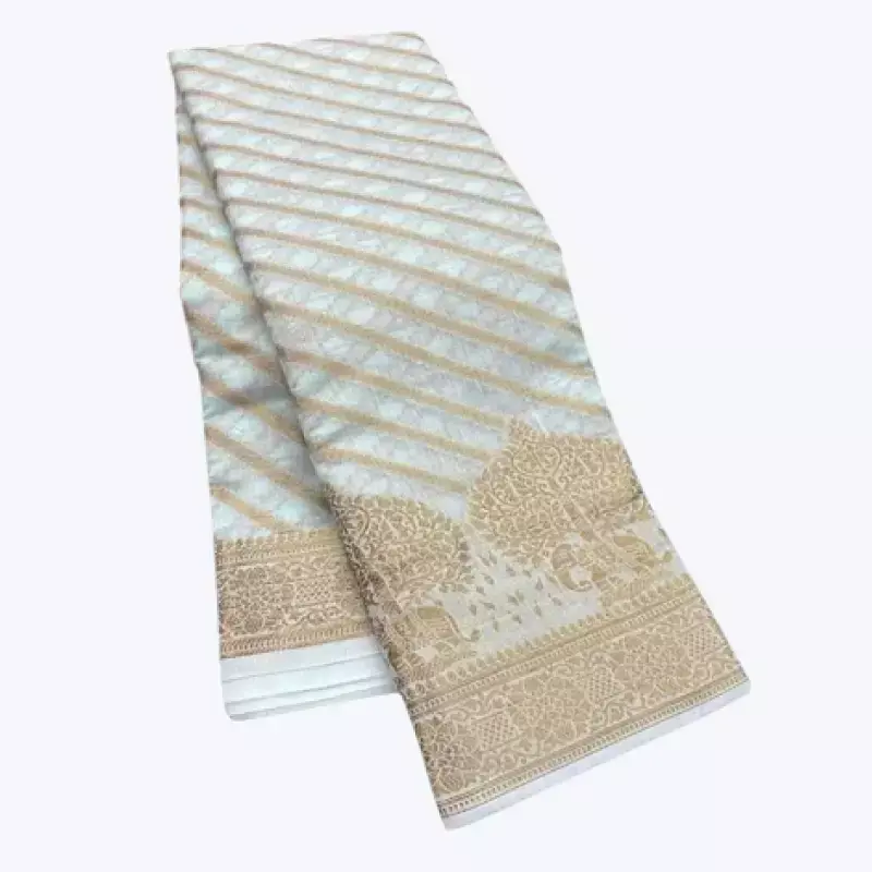 Off-White Banarasi Tissue Saree