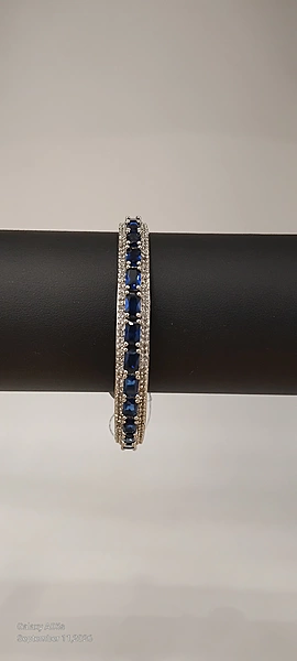 Blue Stone Covered AD Bangle