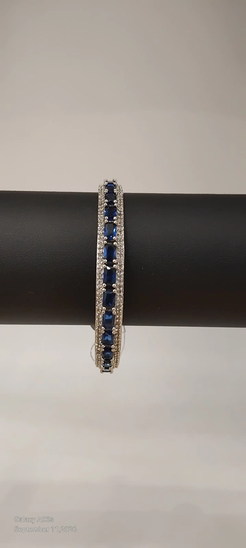 Blue Stone Covered AD Bangle