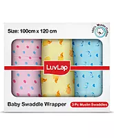 Luvlap - Muslin swaddle Dots Hearts Multicolour