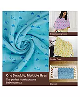 Luvlap - Muslin swaddle Dots Hearts Multicolour