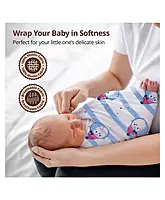 Luvlap muslin swaddle Penguin Rabbit Multicolour