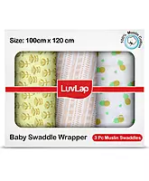 Luvlap muslin swaddle Pineapple leaves Multicolour