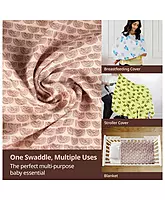 Luvlap - Muslin Swaddle Rainbow Fish Boat White PO3