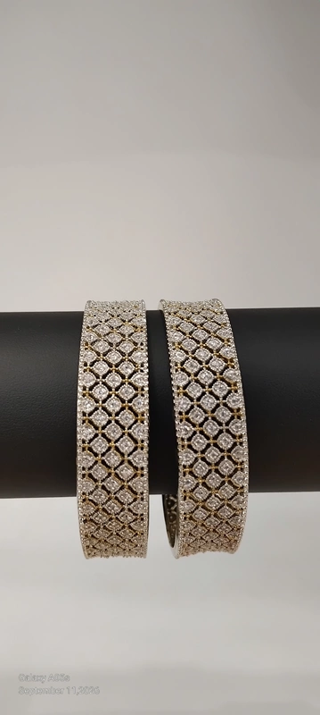 Gold Plated AD Stone Finished Bangle