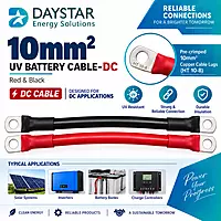 10mm² Red & Black UV Battery Cable-DC