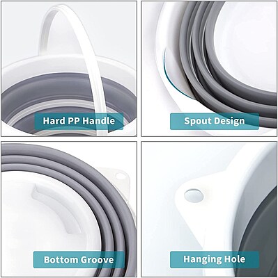 10L Silicone Folding Bucket Pack of 1 10L Silicone Folding Bucket Pack of 1
