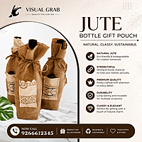 Jute Bottle Gift Pouch