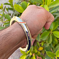 10mm Stainless Steel Edge Dual Brass Ring Punjabi Kada