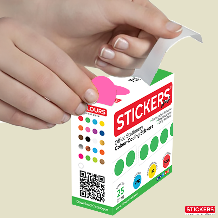 25mm - Round - Metallic Colours - Colour Coding Stickers - Permanent Adhesive