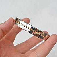 12mm Stainless Steel SP Flat Wide Brass Ring Punjabi Kada
