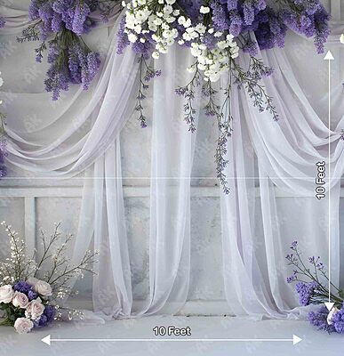 Lilac Curtain Wall - 10x10 Feet Lilac Curtain Wall - 10x10 Feet