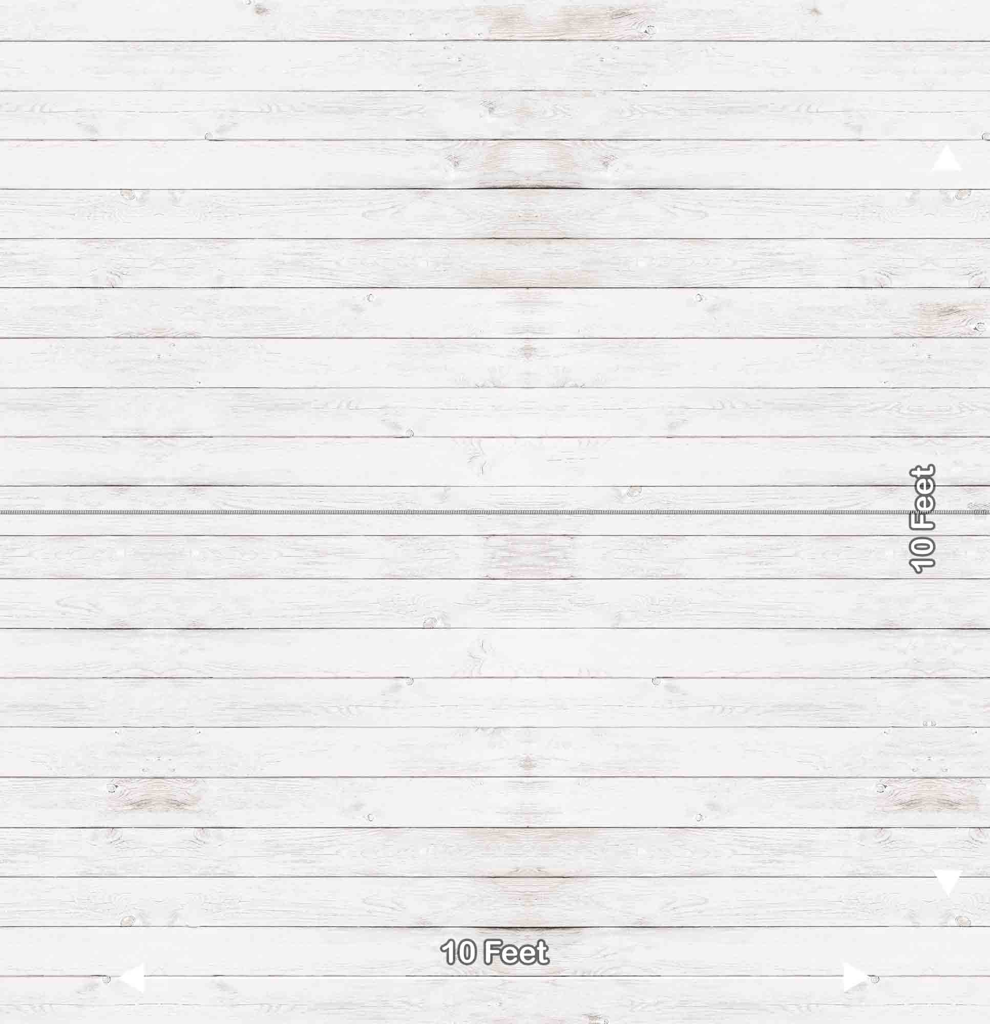 Rustic White Wood Planks 10x10