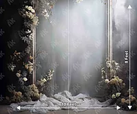 Grey Floral Frame (PRE-ORDER)