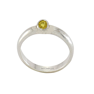 Sterling Silver Yellow Sapphire Ring-Kanagapushparagam