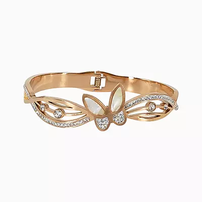 Elegant Anti-Tarnish Butterfly Bangle