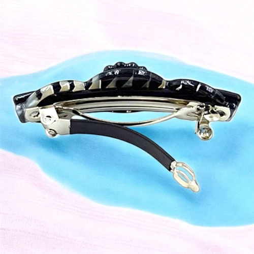 Elegant Flower & Stone Hair Barrette