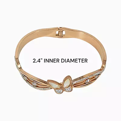 Elegant Anti-Tarnish Butterfly Bangle