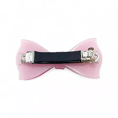 Elegant Pink Ribbon Hair Barrette Clip for Women