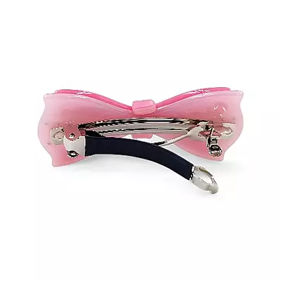 Elegant Pink Ribbon Hair Barrette Clip for Women
