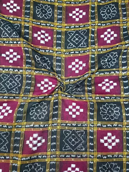 11 KUTHI SAKTA FABRIC-BLACK-MAROON