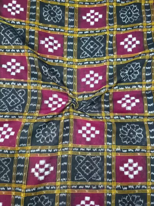 11 KUTHI SAKTA FABRIC-BLACK-MAROON