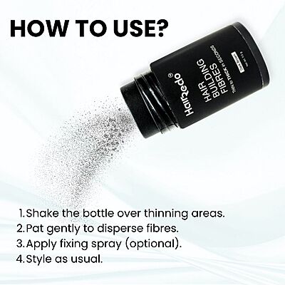 Hairedo Pure Keratin Hair Fibers 11.5g Classical Pack (Dark Brown) | Instant Hair Thickening | No Root Blockage | 100% Water Soluble & Sweat Resistant