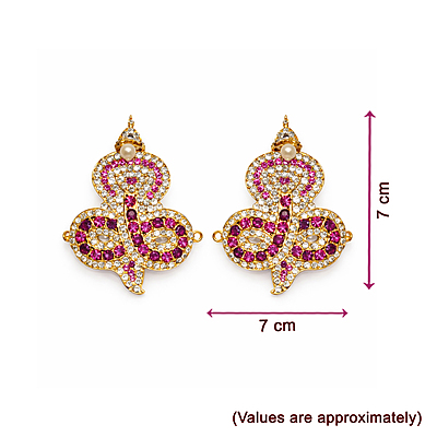 Gold-Plated Snake Nagabaranam Armlet (Vangi) for God Idols – Traditional Temple Jewelry