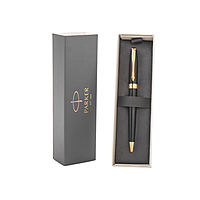 Parker Fusion Matte Black Gold Trim Ball Pen