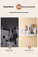 Human Shape ABS Stand | (Pack of 3) Self Adhesive Wall Mounted Shelf | No Drill Bathroom Storage Rack | Multipurpose Shelf for Kitchen Organizer, Bathroom, Kitchen & Bedroom