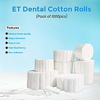 ET Dental Cotton Rolls – Pack of 1000, Absorbent Dental Cotton