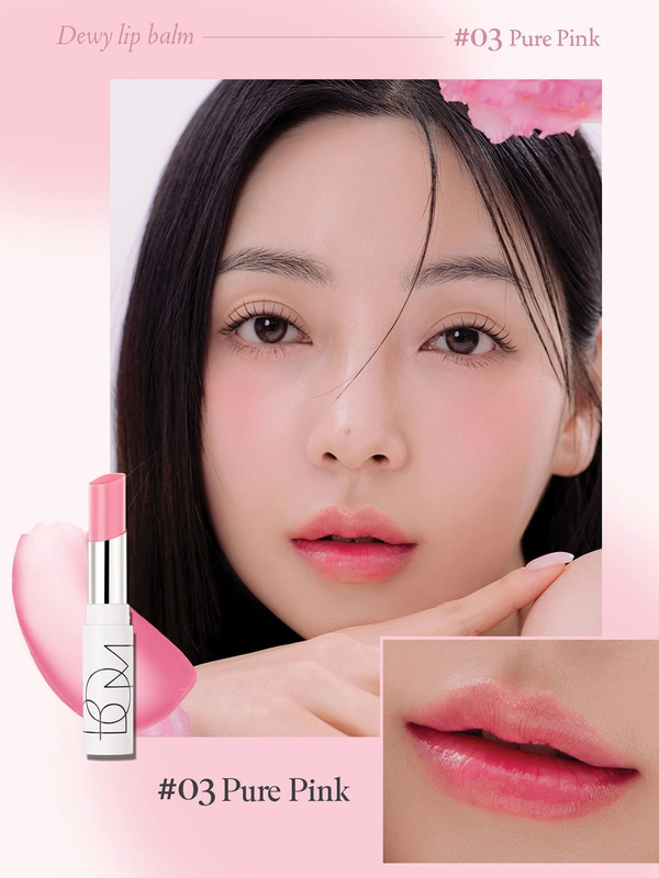 B.O.M - DEWY LIP BALM #03 PURE PINK