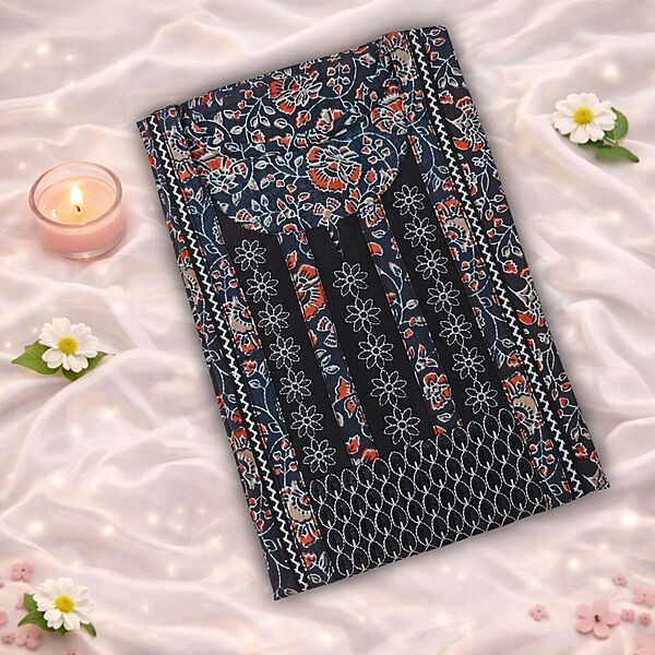 Blue Berry Cotton Nighty With Floral Print All Over From Libas Loungewear - AL1130