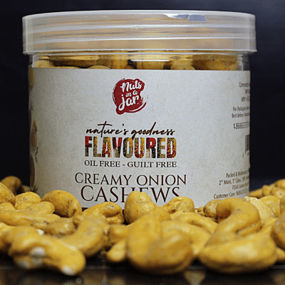 Oil Free Flavoured Creamy Onion Cashews 250 Grams Oil Free Flavoured Creamy Onion Cashews 250 Grams