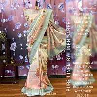 PURE LINEN SAREE YBRSLIN19929