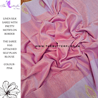 SILK LINEN SAREE  MKTSLIN20860