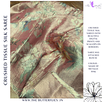 CRUSHED TISSUE SILK SAREE  DVFSTES23768