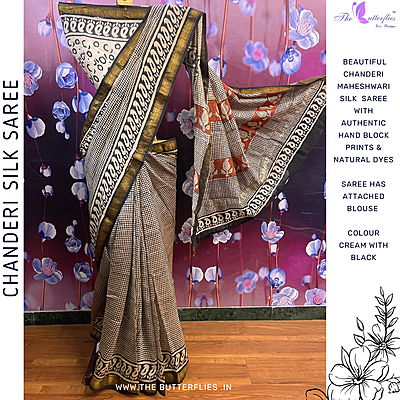 Chanderi Maheshwari Silk Saree SHPSCDS24506
