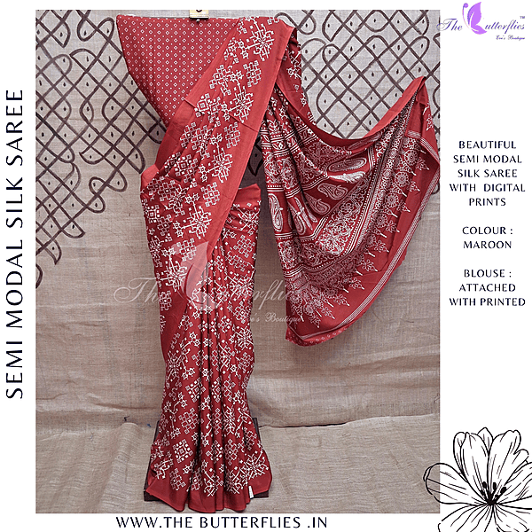 SEMI MODAL SILK SAREE DCMSMSS24675