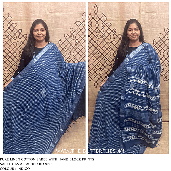 LINEN COTTON SAREE ssgSLIN24648 LINEN COTTON SAREE ssgSLIN24648