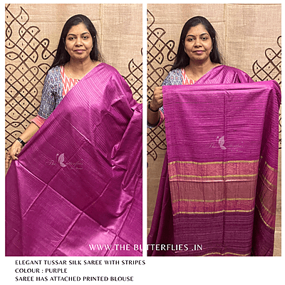 PURE TUSSER SILK SAREE YBRSTES24713