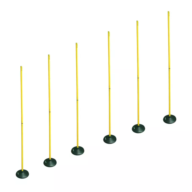 Spring Base Slalom/Agility Poles with Rubber Base (Set of 6)