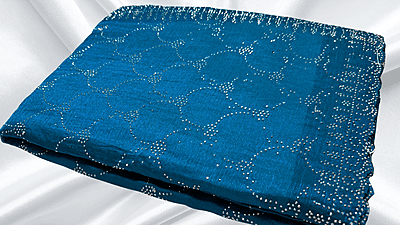 Classic Choice Space Silk Stone Work Saree - Sky Blue Classic Choice Space Silk Stone Work Saree - Sky Blue
