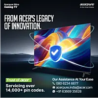 Acerpure 1.08m (43 inch)Swift Neo UHD Smart TV GTV 5.0 AP43UG75PSFN5 |Ref+ Design |Android 14|Dolby Atmos| 30W Sound | HDR10|Built-in Satellite Tuner | Wall Mount Included