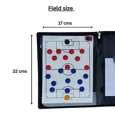 Football Tactical Board Folder – Magnetic Coaching Folder with Pen, Marker & Notepad