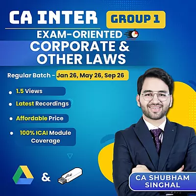 CA Inter Corporate and Other Laws (Group 1) - (Exam Oriented) By CA Shubham Singhal