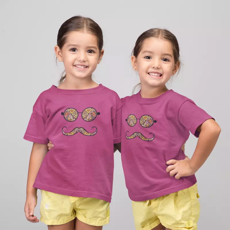 Glass & Mustache | Kids T-Shirt